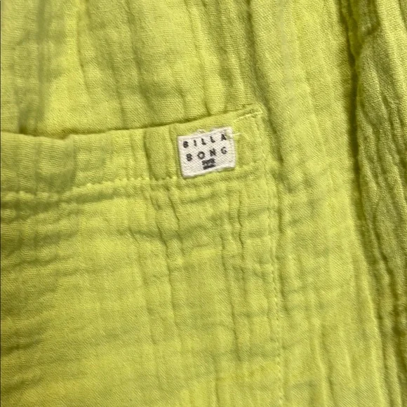 Lime Green 100% cotton Button-Up Shirt L and Shorts M Set - Picture 8 of 10
